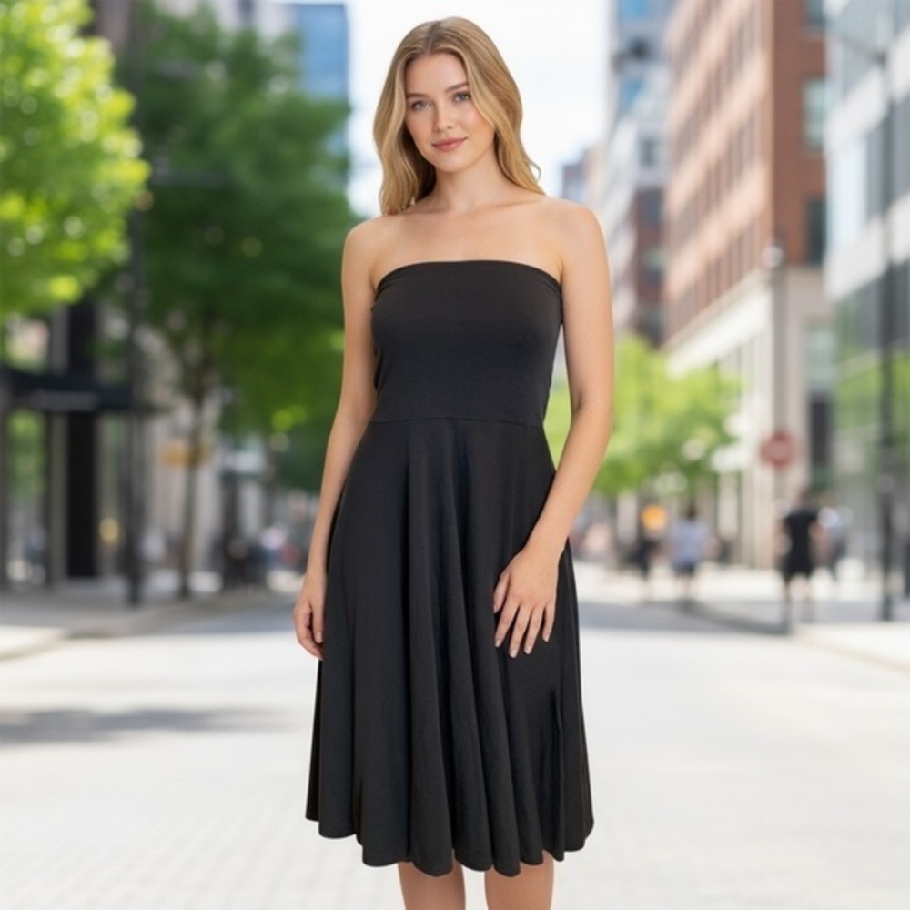 J Crew Elegant Charcoal Gray Strapless Dress Size Medium